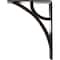 Ekena Millwork Galveston Wrought Iron Bracket, (Triple center brace), Antiqued Warm Silver 2"W x 5 1/2"D x 8"H BKTM02X05X08TGLAWS - alternate 6